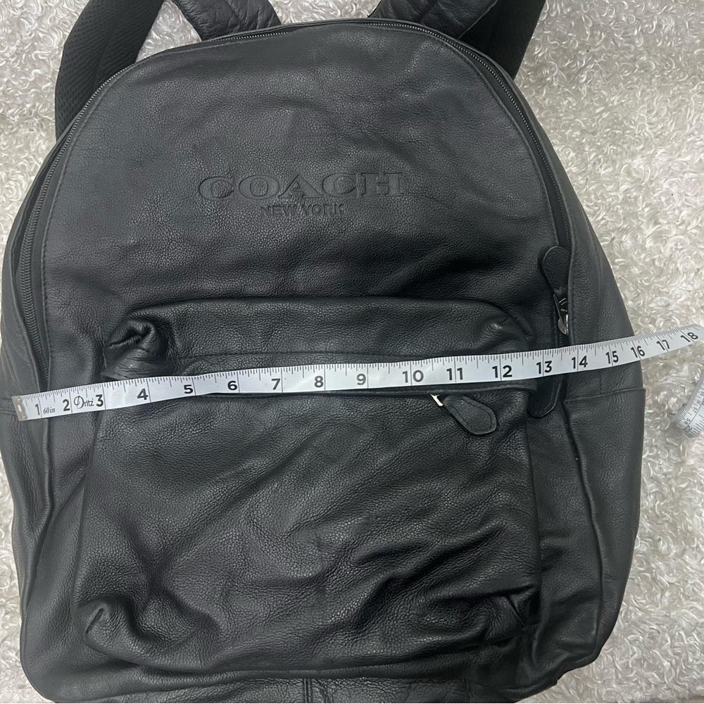 Coach BLACK Charles Leather Backpack Bag F54786 - Picture 10 of 15